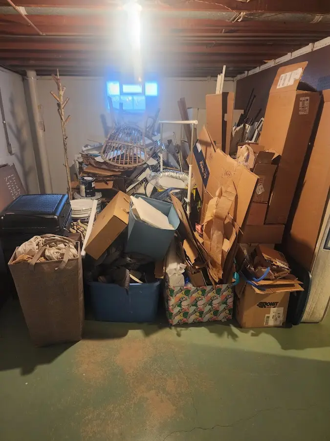 Roll-off dumpster container at job site for 2 Yard Dumpster Rental in South Park